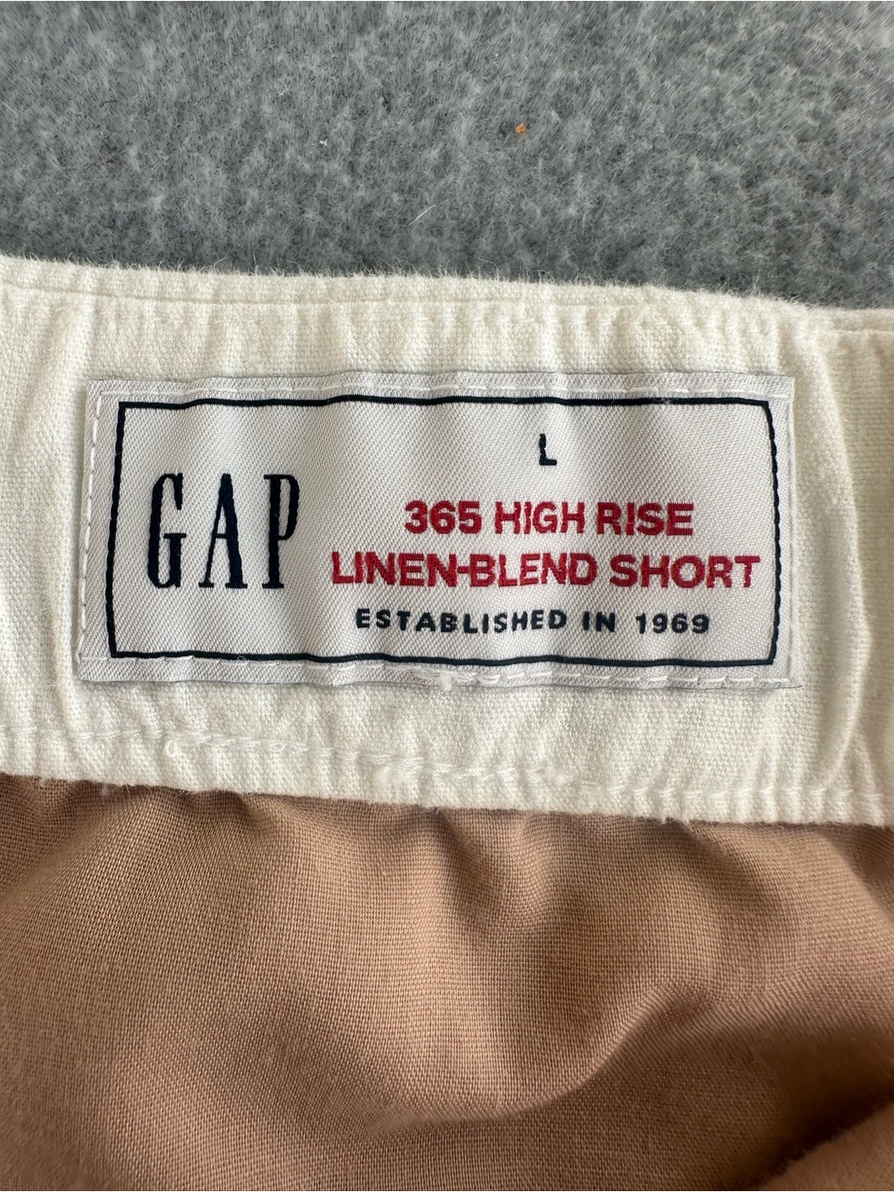 GAP White Linen Blend High Waisted Pleated Shorts Size Womens Large New With Tag - Picture 4 of 11